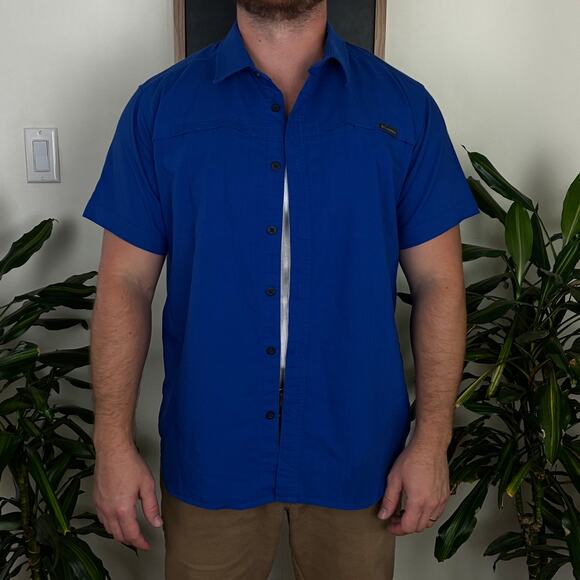Columbia Royal Blue Regular Fit Button Up - Picture 1 of 5
